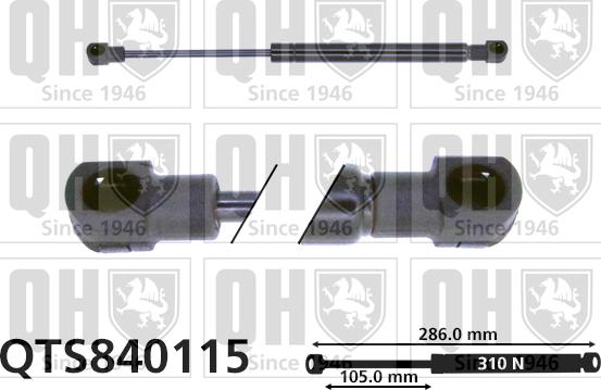 Quinton Hazell QTS840115 - Газов амортисьор, багажно / товарно пространство vvparts.bg