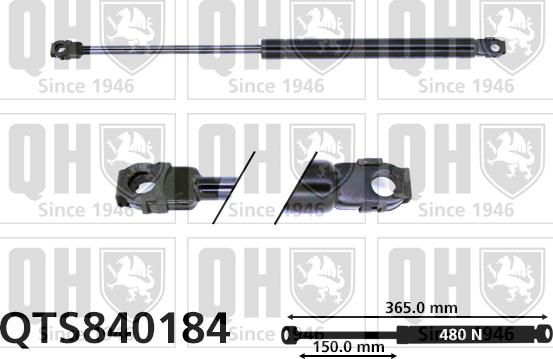 Quinton Hazell QTS840184 - Газов амортисьор, багажно / товарно пространство vvparts.bg