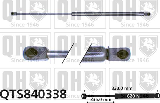 Quinton Hazell QTS840338 - Газов амортисьор, багажно / товарно пространство vvparts.bg