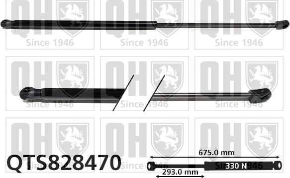 Quinton Hazell QTS828470 - Газов амортисьор, капак на двигателя vvparts.bg