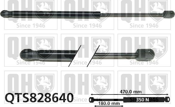 Quinton Hazell QTS828640 - Газов амортисьор, багажно / товарно пространство vvparts.bg