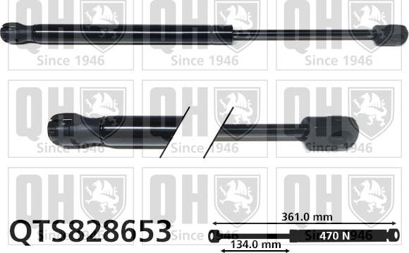 Quinton Hazell QTS828653 - Газов амортисьор, багажно / товарно пространство vvparts.bg