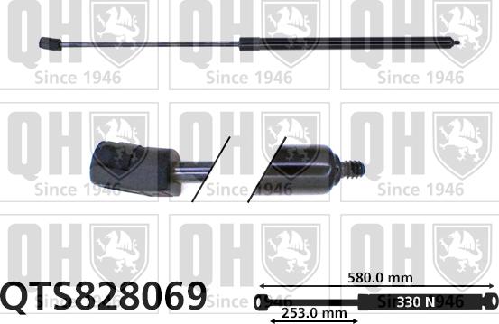 Quinton Hazell QTS828069 - Газов амортисьор, капак на двигателя vvparts.bg