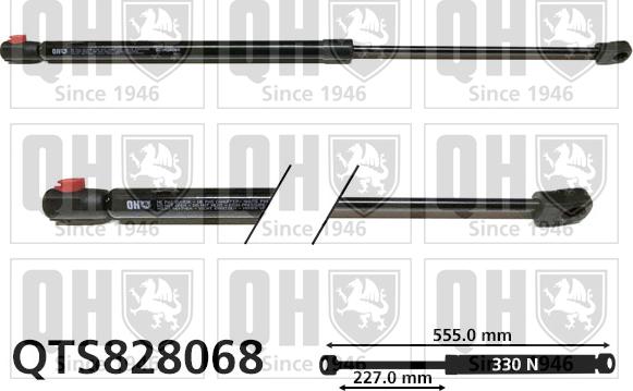 Quinton Hazell QTS828068 - Газов амортисьор, капак на двигателя vvparts.bg