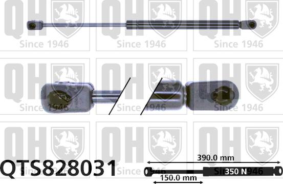 Quinton Hazell QTS828031 - Газов амортисьор, багажно / товарно пространство vvparts.bg