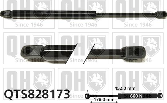 Quinton Hazell QTS828173 - Газов амортисьор, багажно / товарно пространство vvparts.bg