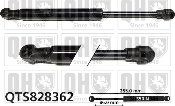 Quinton Hazell QTS828362 - Газов амортисьор, багажно / товарно пространство vvparts.bg