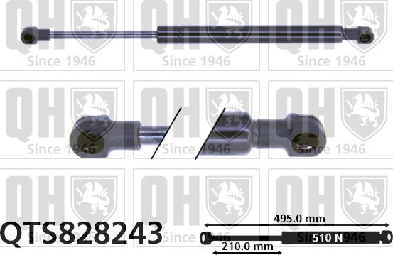 Quinton Hazell QTS828243 - Газов амортисьор, багажно / товарно пространство vvparts.bg