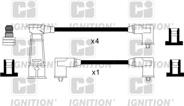 Quinton Hazell XC970 - Комплект запалителеи кабели vvparts.bg