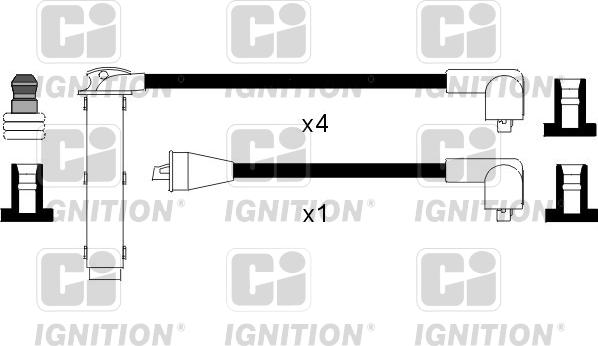 Quinton Hazell XC101 - Комплект запалителеи кабели vvparts.bg