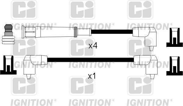 Quinton Hazell XC1100 - Комплект запалителеи кабели vvparts.bg