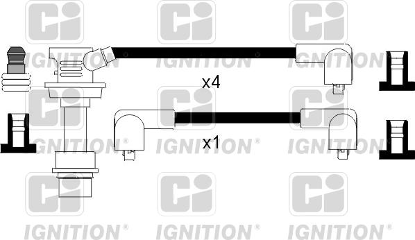 Quinton Hazell XC875 - Комплект запалителеи кабели vvparts.bg