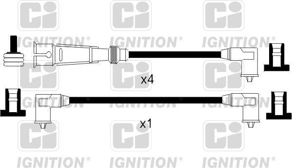 Quinton Hazell XC225 - Комплект запалителеи кабели vvparts.bg