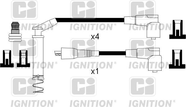 Quinton Hazell XC796 - Комплект запалителеи кабели vvparts.bg