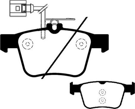 ATE 607307 - Комплект спирачно феродо, дискови спирачки vvparts.bg