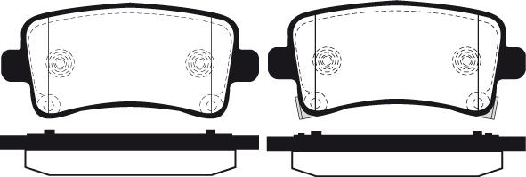 PALIDIUM P1-1245 - Комплект спирачно феродо, дискови спирачки vvparts.bg