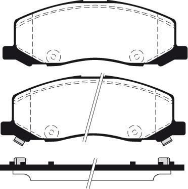 Triscan 40T1670 - Комплект спирачно феродо, дискови спирачки vvparts.bg
