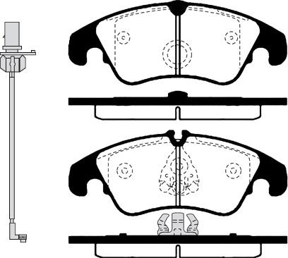 VAG 8K0 698 151Q - Комплект спирачно феродо, дискови спирачки vvparts.bg