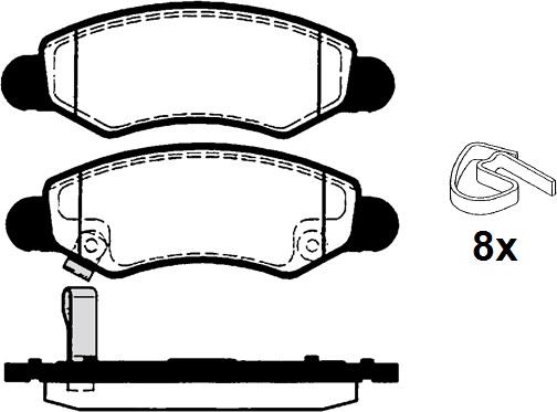 Raicam RA.0424.0 - Комплект спирачно феродо, дискови спирачки vvparts.bg