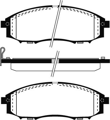 MOPROD MDP1665 - Комплект спирачно феродо, дискови спирачки vvparts.bg