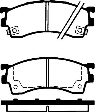 BOSCH 424694 - Комплект спирачно феродо, дискови спирачки vvparts.bg