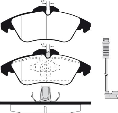 HELLA 0 986 424 218 - Комплект спирачно феродо, дискови спирачки vvparts.bg