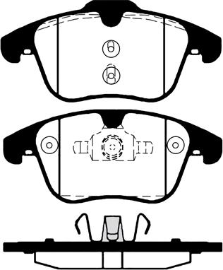 HELLA T1653 - Комплект спирачно феродо, дискови спирачки vvparts.bg