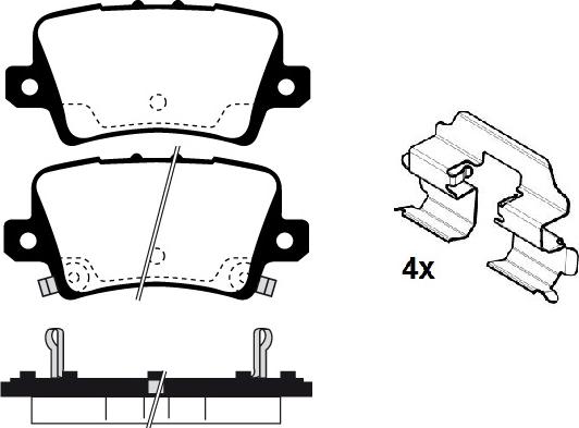 FTE 9005531 - Комплект спирачно феродо, дискови спирачки vvparts.bg