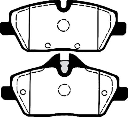 HITEC H 1342 - Комплект спирачно феродо, дискови спирачки vvparts.bg