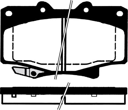 AUTO DELTA DP037 - Комплект спирачно феродо, дискови спирачки vvparts.bg