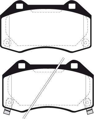 Holden 95 515 503 - Комплект спирачно феродо, дискови спирачки vvparts.bg