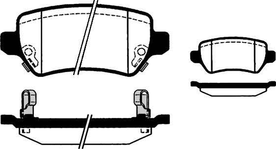 Herth+Buss Elparts J3610525 - Комплект спирачно феродо, дискови спирачки vvparts.bg