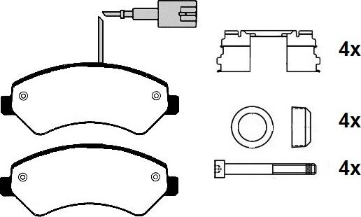 Raicam RA.0886.3K2 - Комплект спирачно феродо, дискови спирачки vvparts.bg