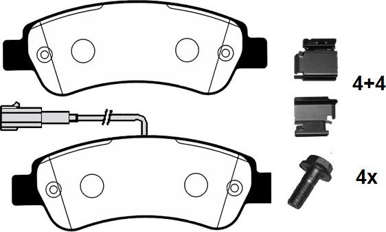 Raicam RA.0887.2K1 - Комплект спирачно феродо, дискови спирачки vvparts.bg