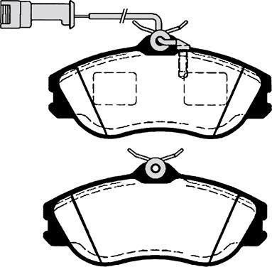 BENDIX 510935 - Комплект спирачно феродо, дискови спирачки vvparts.bg