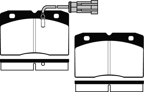 BENDIX 571416 - Комплект спирачно феродо, дискови спирачки vvparts.bg