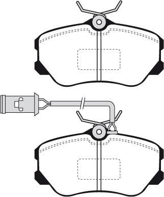 BENDIX 571347 - Комплект спирачно феродо, дискови спирачки vvparts.bg