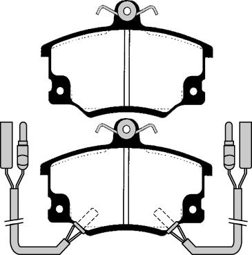 BOSCH 986490800 - Комплект спирачно феродо, дискови спирачки vvparts.bg