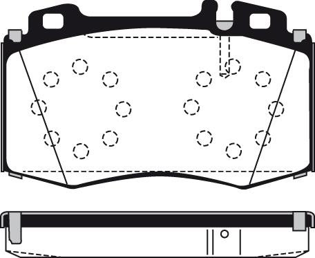 Delphi LUP1688 - Комплект спирачно феродо, дискови спирачки vvparts.bg