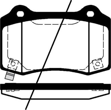 Ashuki US104206 - Комплект спирачно феродо, дискови спирачки vvparts.bg