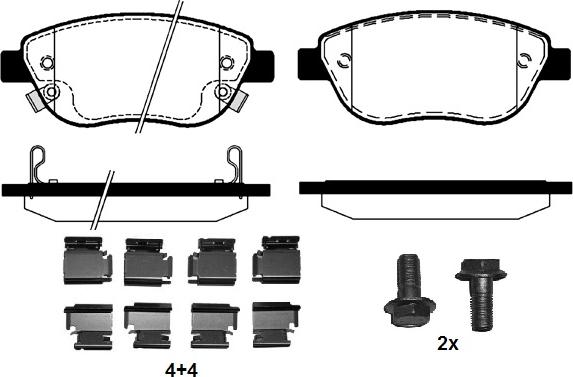 Raicam RA.0761.8K1 - Комплект спирачно феродо, дискови спирачки vvparts.bg