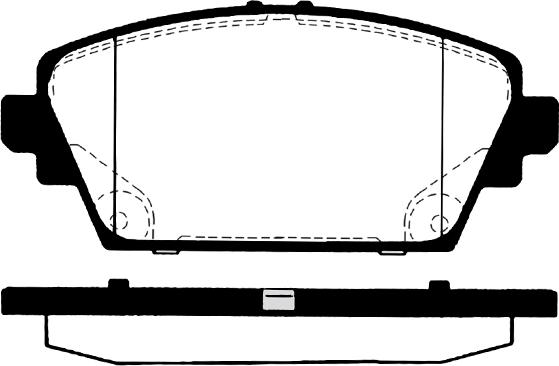 BOSCH 986424663 - Комплект спирачно феродо, дискови спирачки vvparts.bg