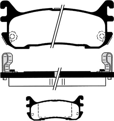 Pex 7593 - Комплект спирачно феродо, дискови спирачки vvparts.bg