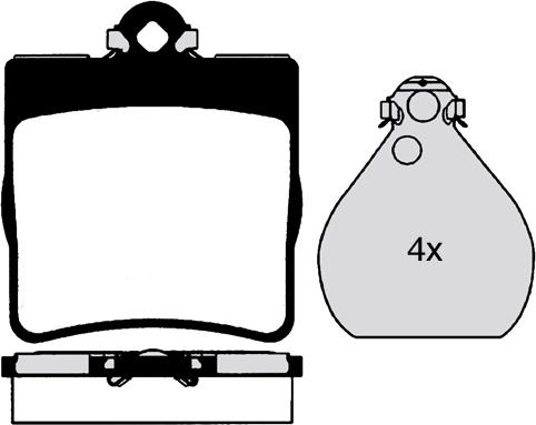 FTE 9005017 - Комплект спирачно феродо, дискови спирачки vvparts.bg