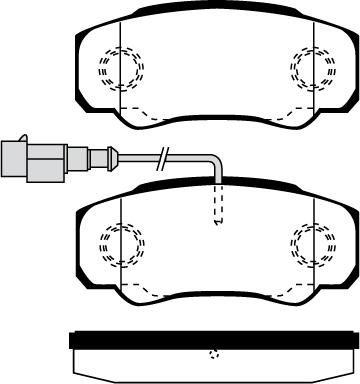 Akebono AN-7009K - Комплект спирачно феродо, дискови спирачки vvparts.bg