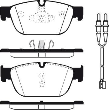 BENDIX 573338X - Комплект спирачно феродо, дискови спирачки vvparts.bg