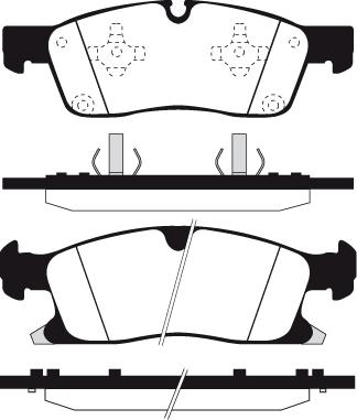 Triscan 8110 80556 - Комплект спирачно феродо, дискови спирачки vvparts.bg