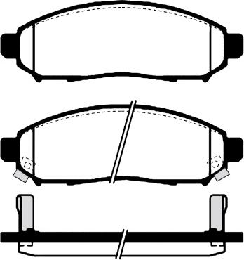 Allied Nippon ADB32336 - Комплект спирачно феродо, дискови спирачки vvparts.bg