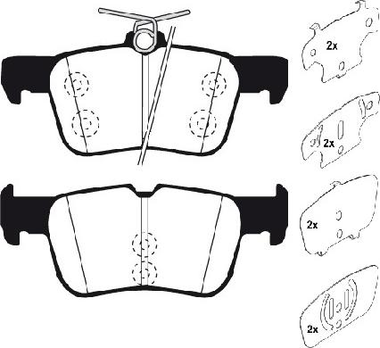 Lucas Diesel GDB2223 - Комплект спирачно феродо, дискови спирачки vvparts.bg