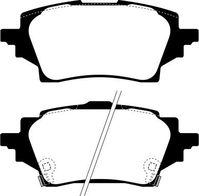 NiBK PN1867 - Комплект спирачно феродо, дискови спирачки vvparts.bg